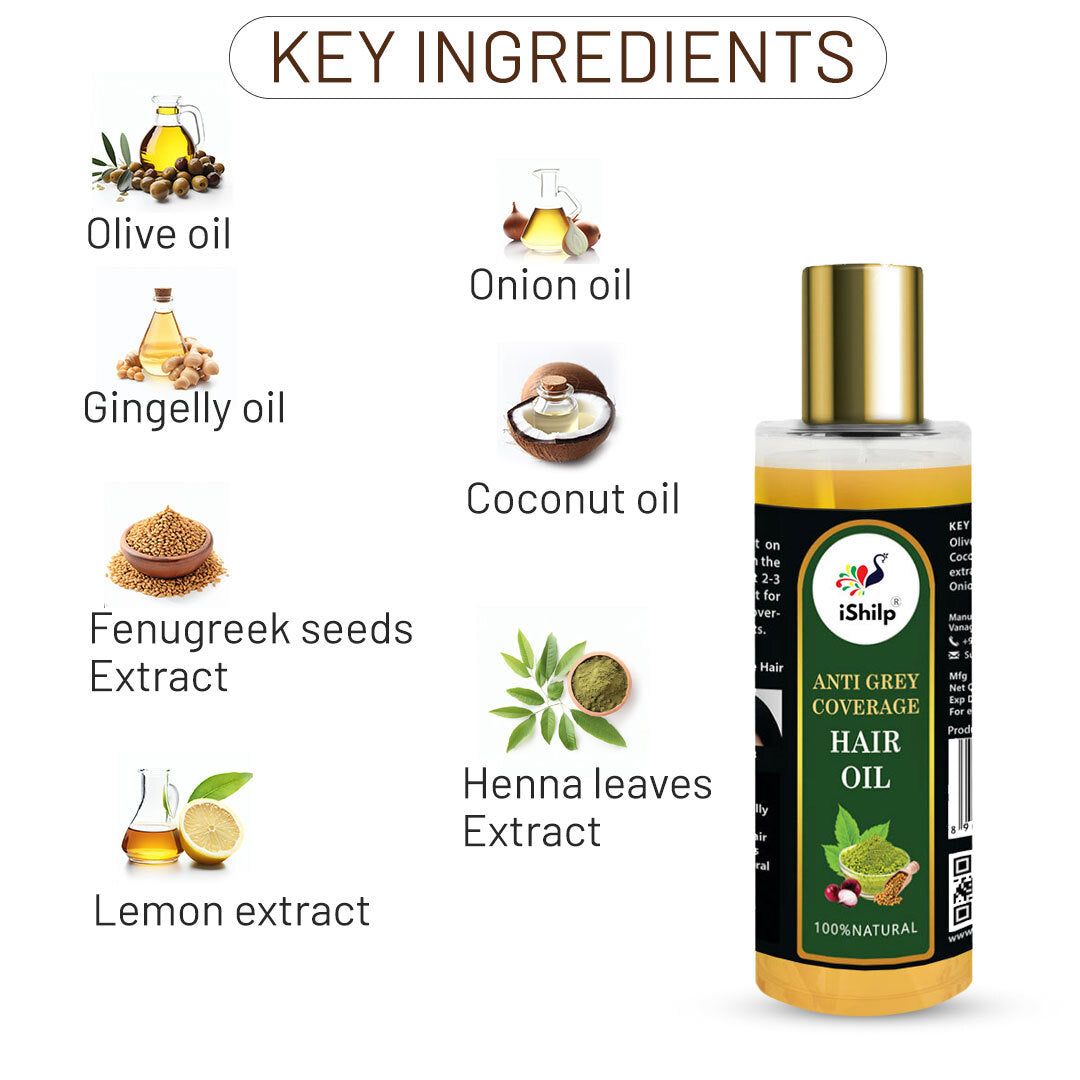 Anti Grey Coverage Hair Oil